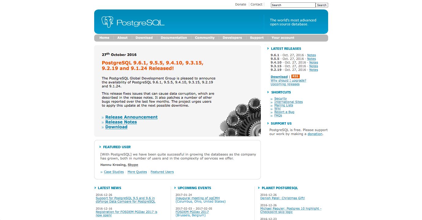 PostgreSQL Screenshot