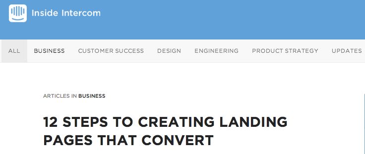 Intercom blog archives
