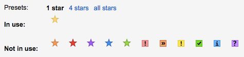 gmail stars
