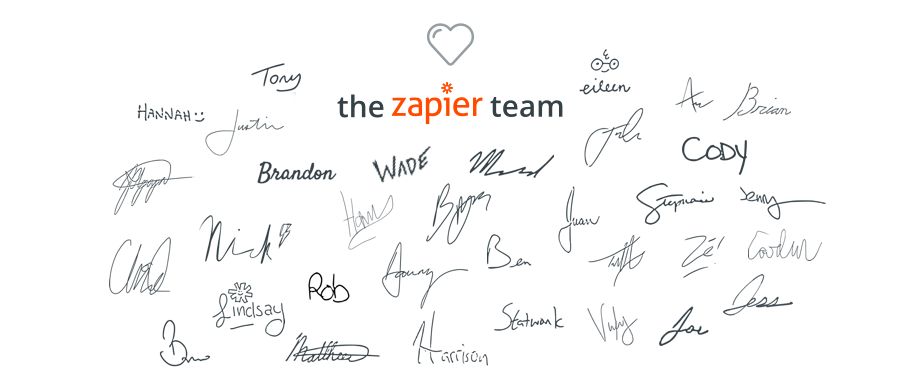 Zapier team member signatures