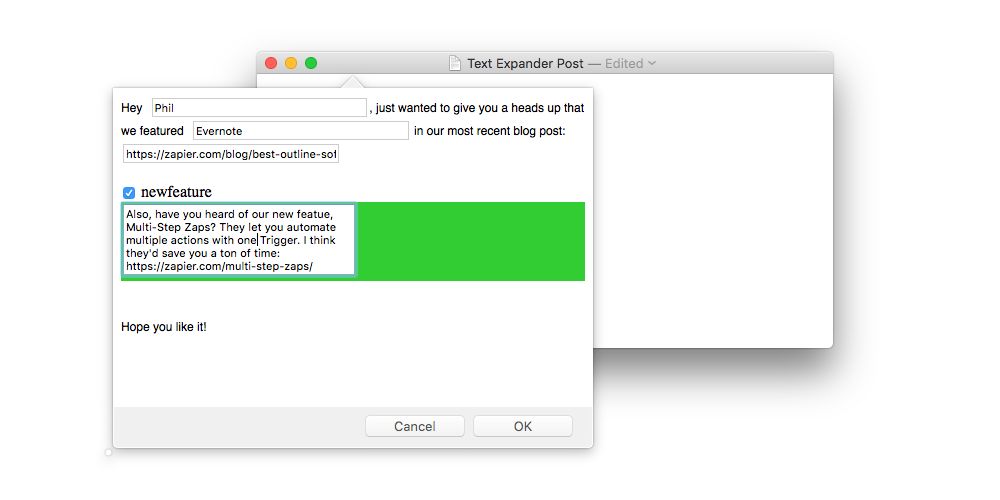 optional fields