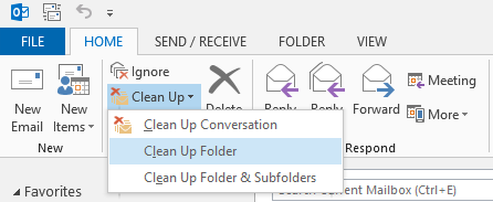 how to delete duplicate emails in outlook inbox