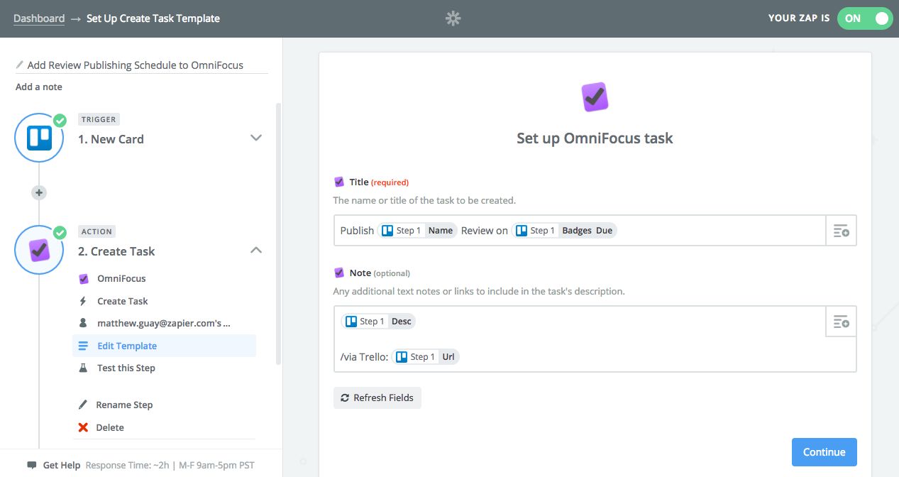 OmniFocus integrations