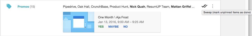 Mark email as done in Google Inbox