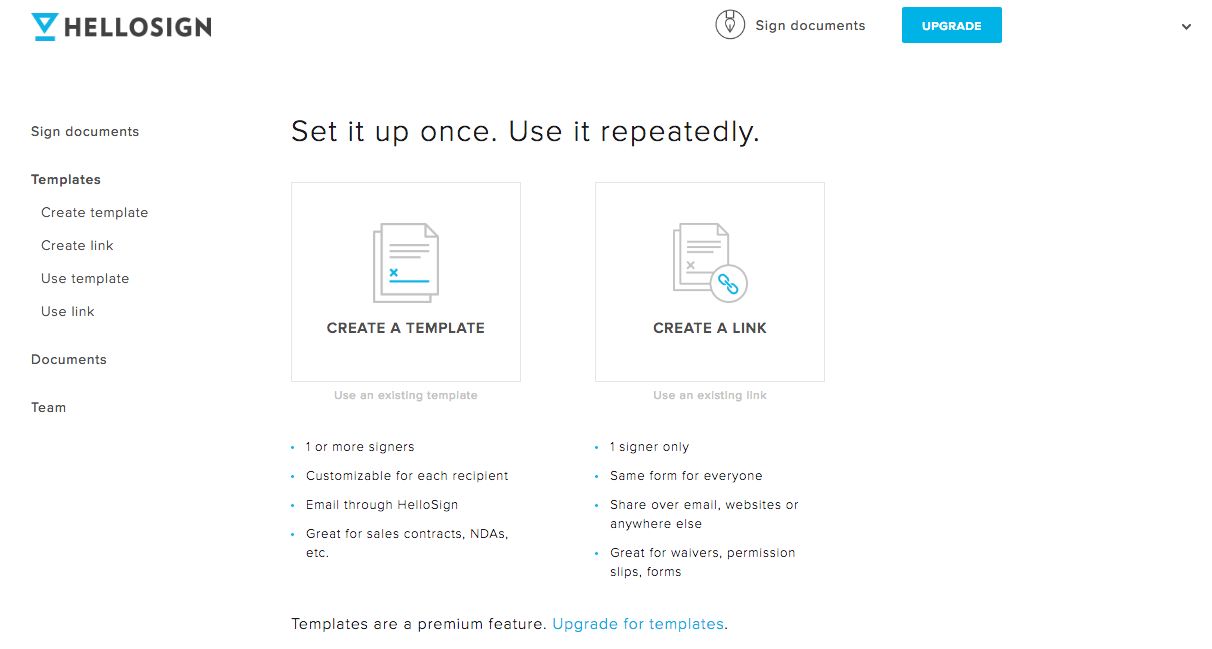 HelloSign templates