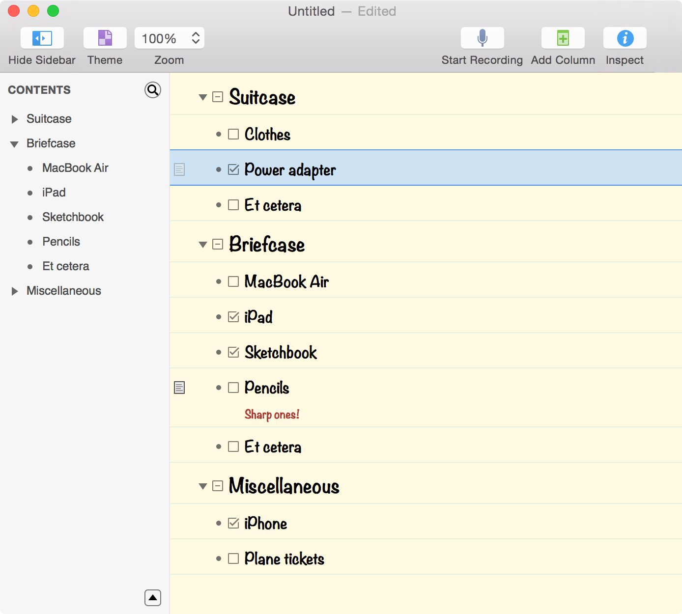 OmniOutliner