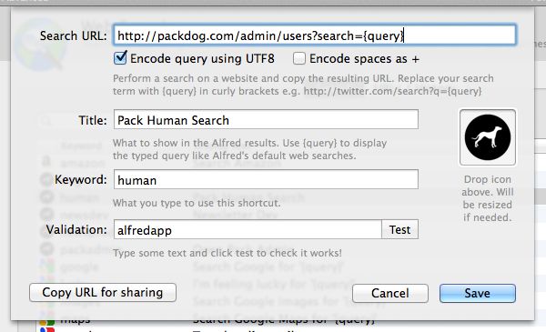 alfred Search Your Own Website 3