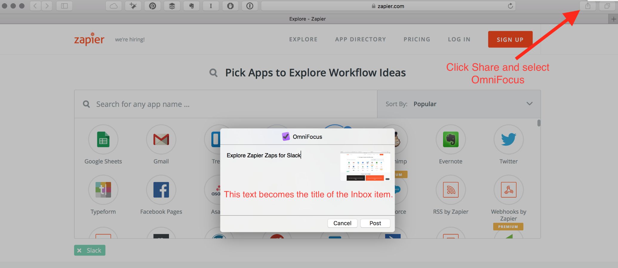 OmniFocus Sharing