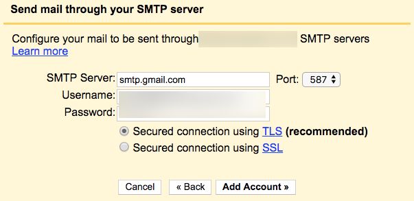 Add settings to send email from Gmail alias