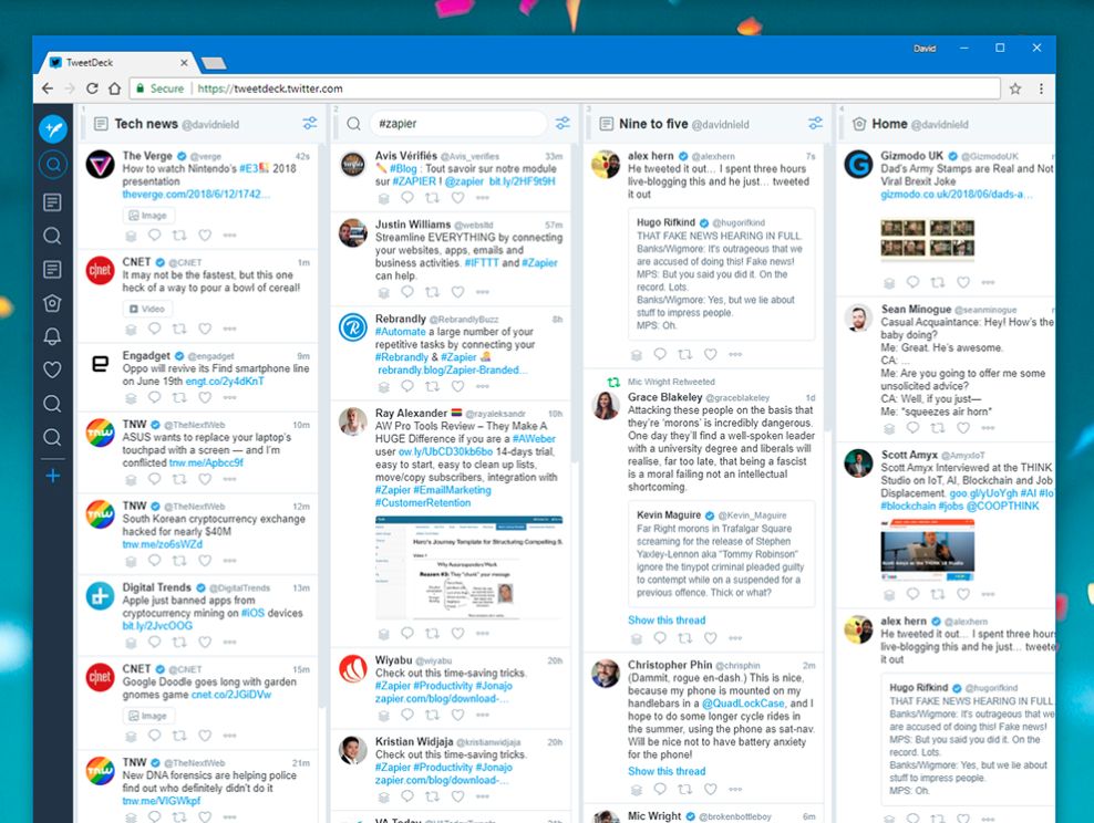 The 12 Best News Apps For Keeping Up With The Best Of The Web - tweetdeck screenshot