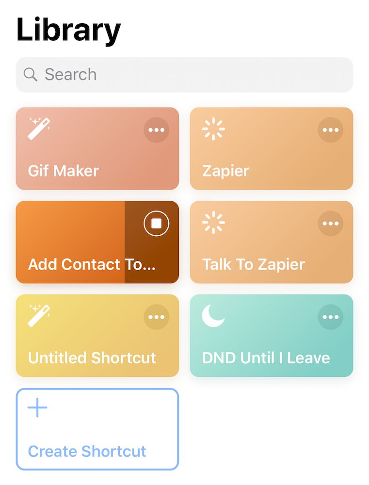 Run Shortcut from Shortcuts App