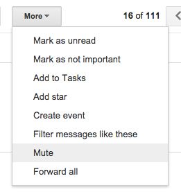 mute an email