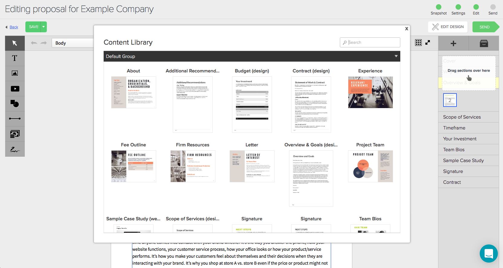 Proposify Screenshot