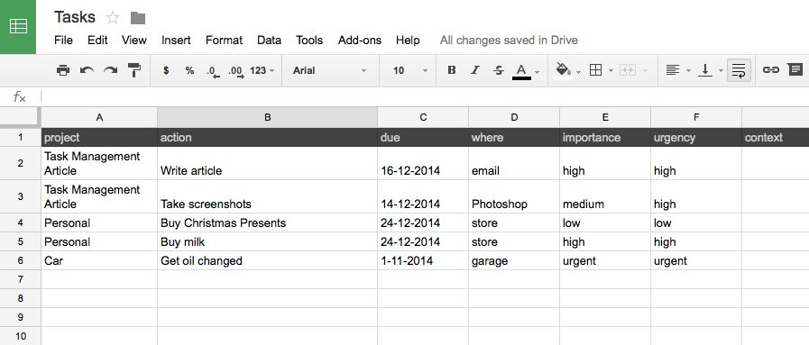 spreadsheet
