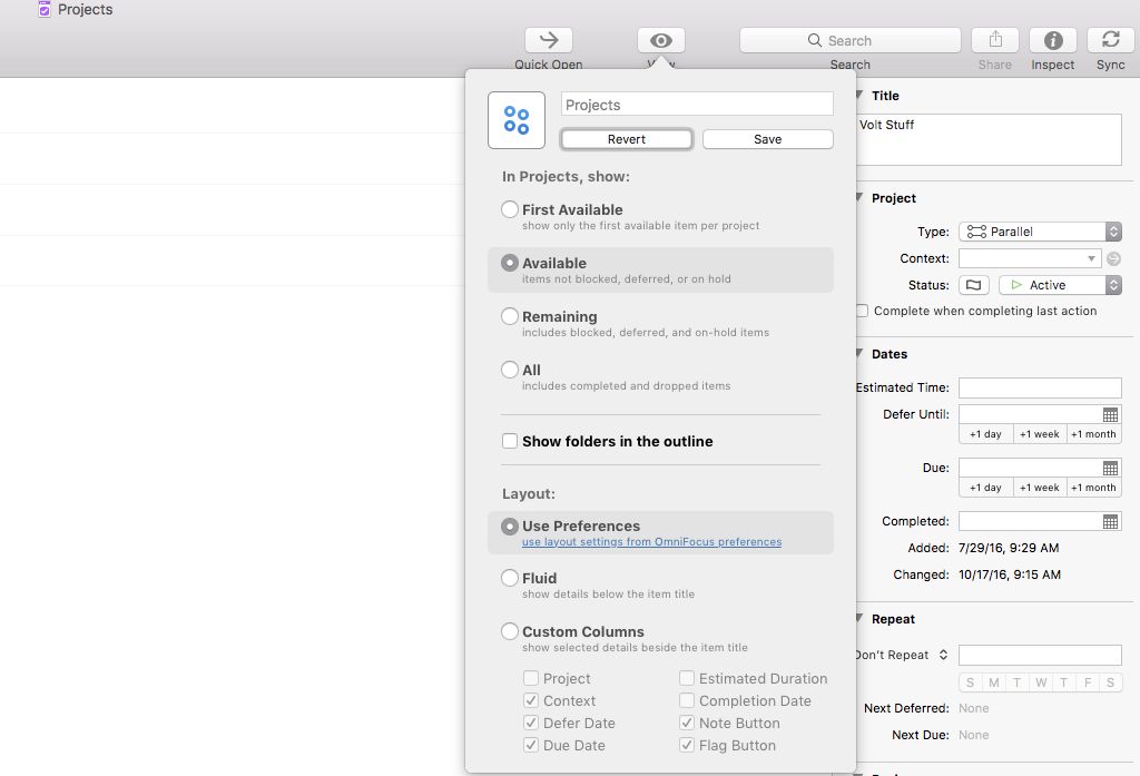 OmniFocus Defer and Due Dates