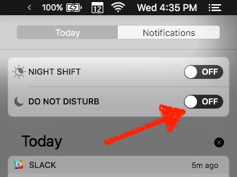 Mac Do Not Disturb mode