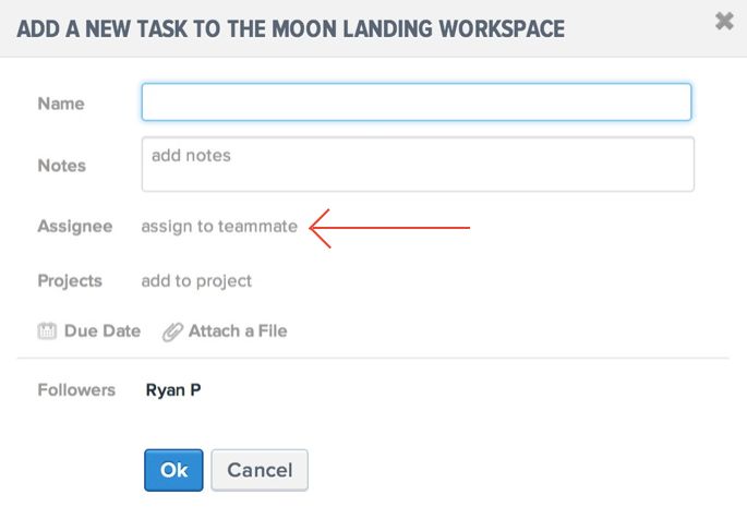 Asana assign task