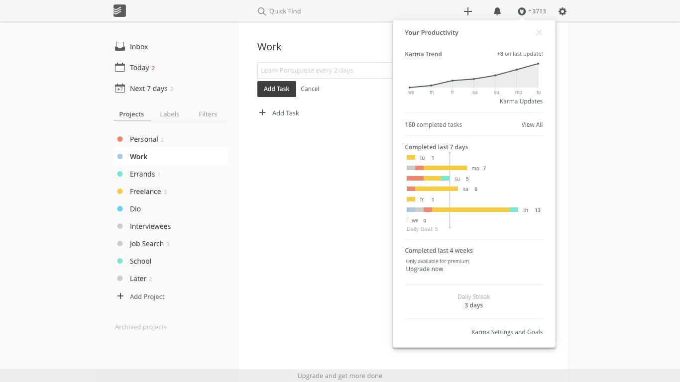 Todoist Karma