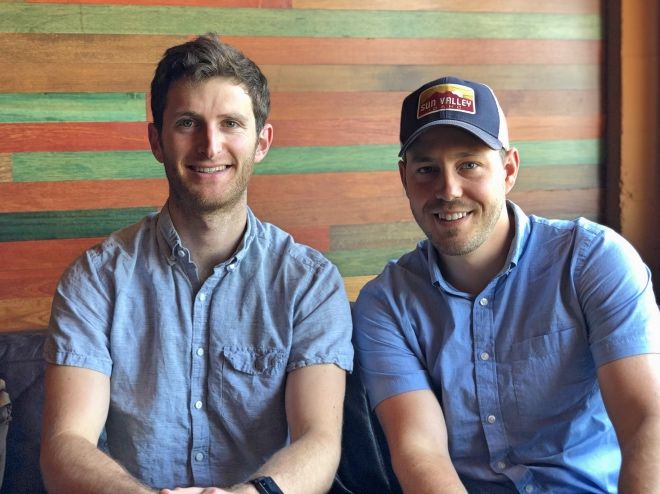 Dollar Flight Club's founder, Jesse, with director of sales and partnerships, Kyle