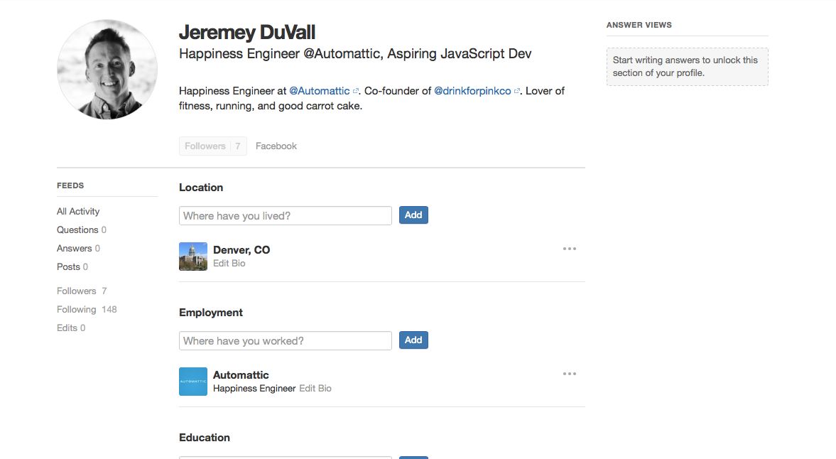 Quora profile
