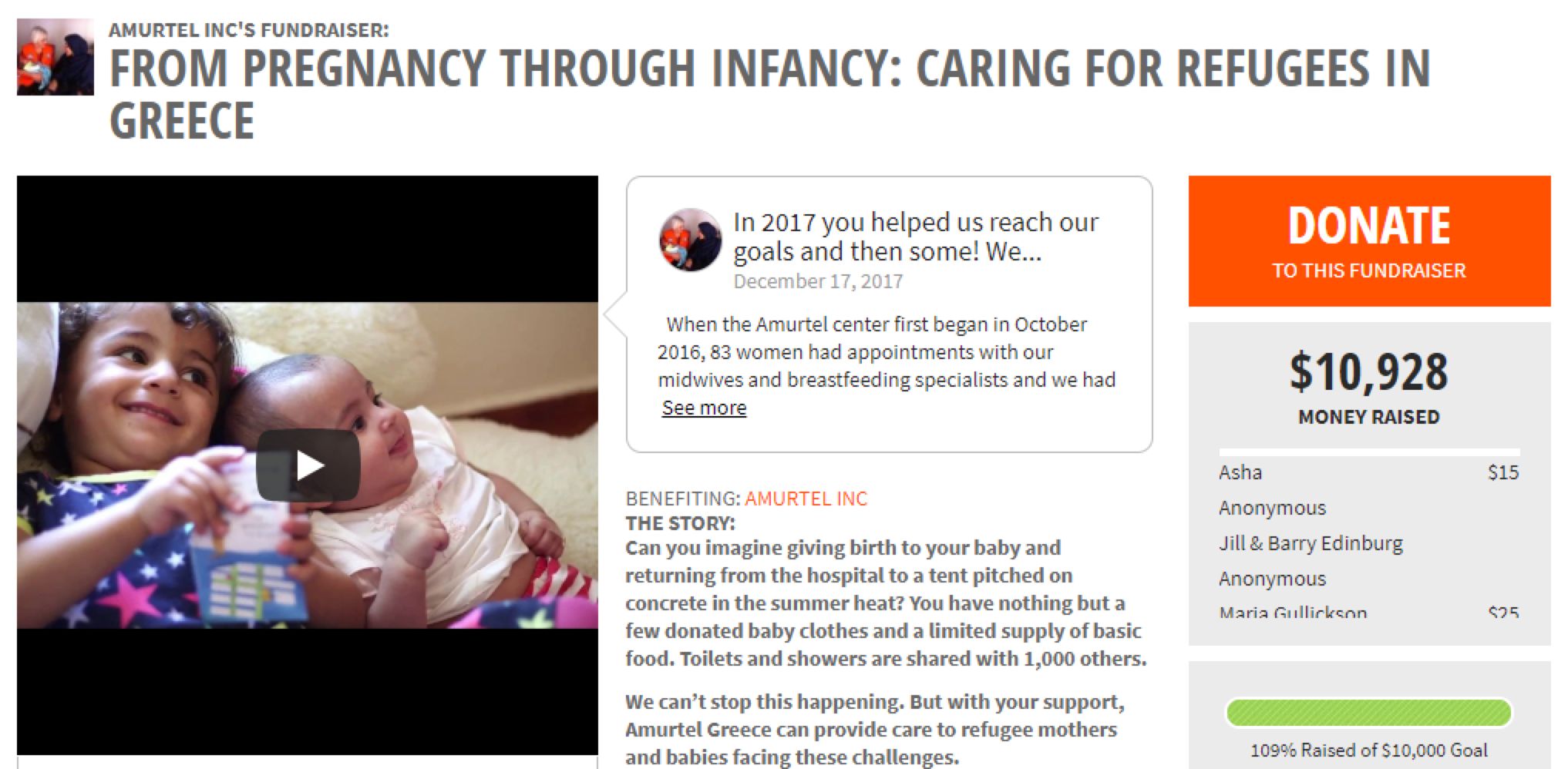 From Pregnancy to Infancy on CrowdRise
