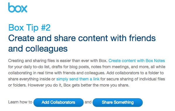 box onboarding email