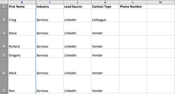 These columns are a great start for your contacts database