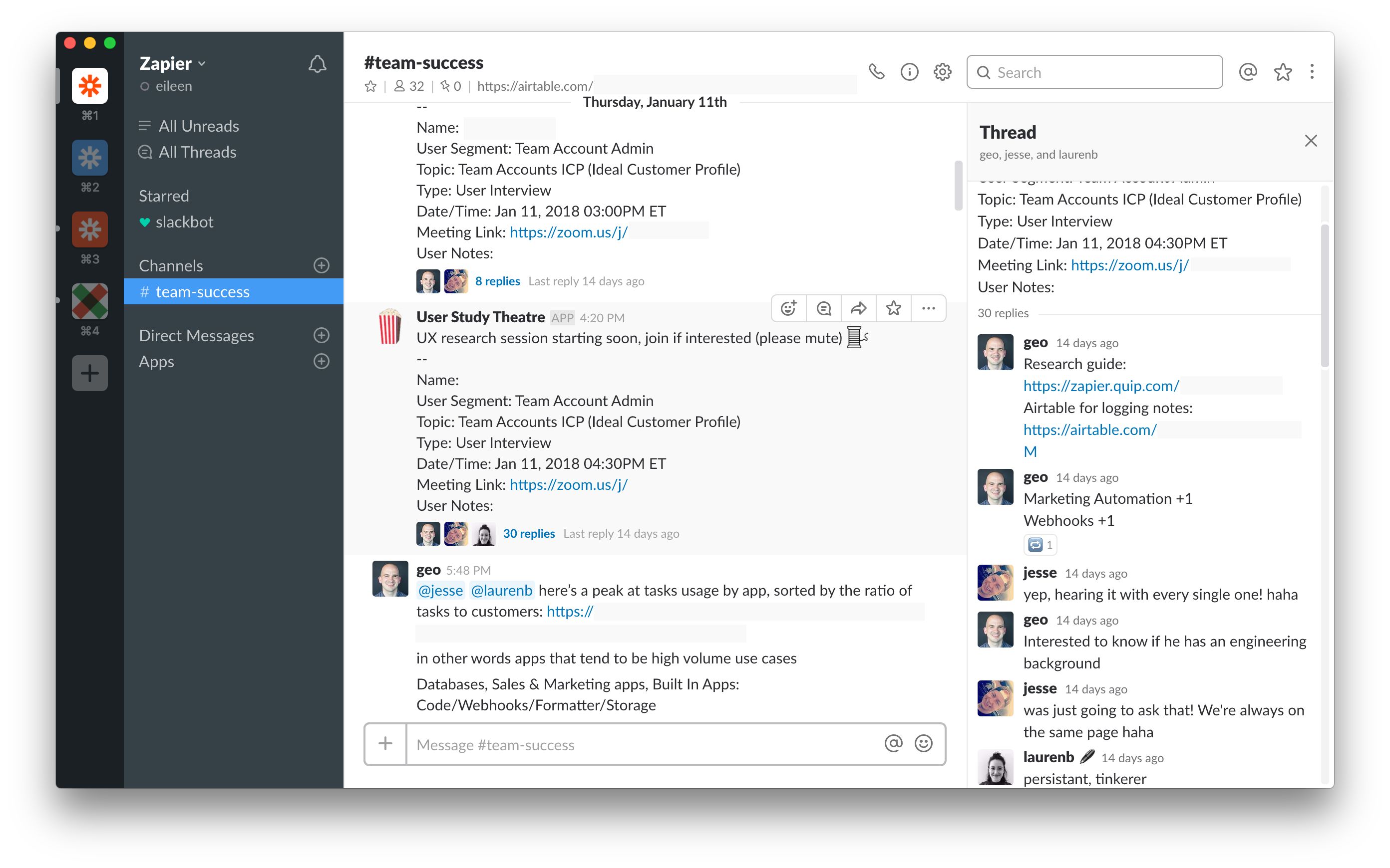 Slack bot notification