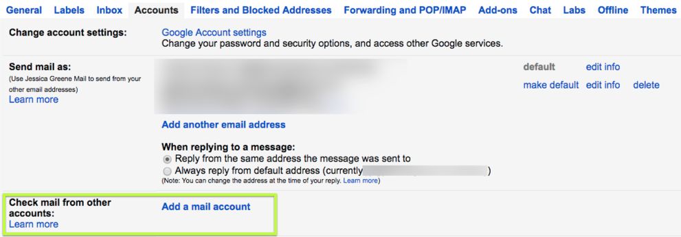 Add a new Gmail account to an existing account