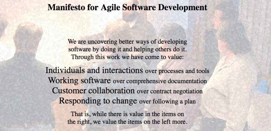 Agile Software Development Manifesto