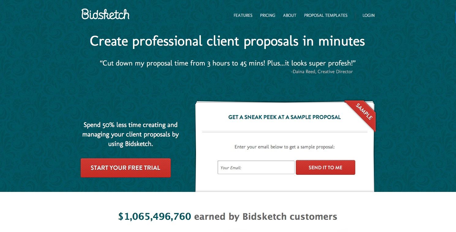 Bidsketch Screenshot