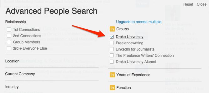 Join groups on LinkedIn