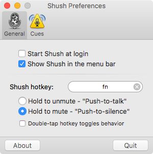Shush mac