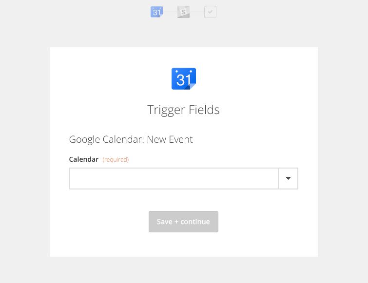 Zapier Slack Google Calendar integration