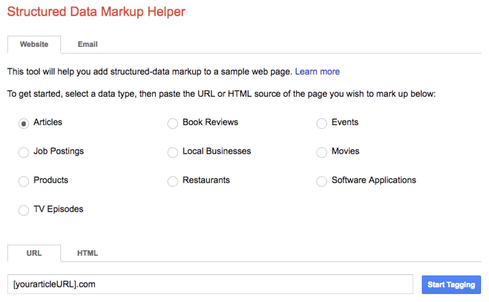 Structure data set up manager