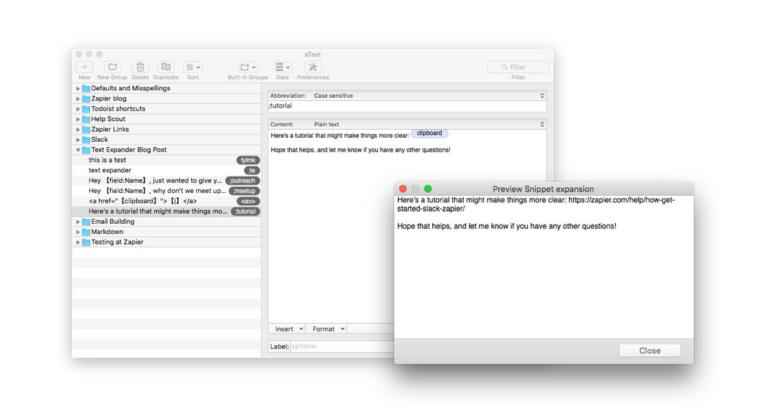 clipboard macro textexpander