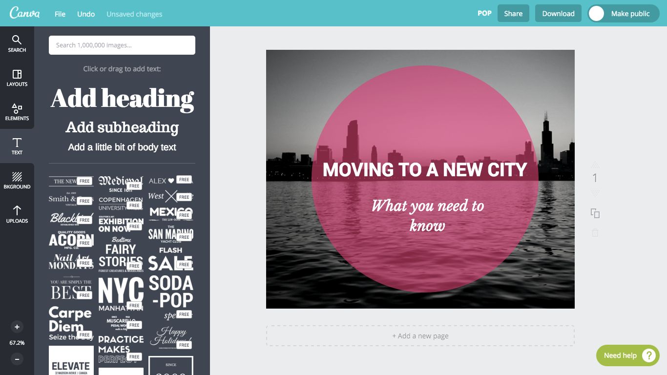 banner in canva