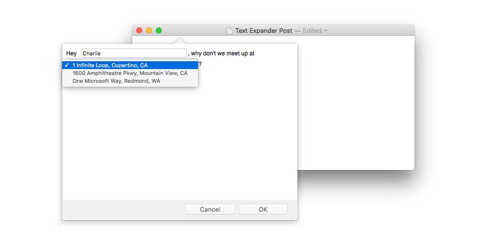 popup fields