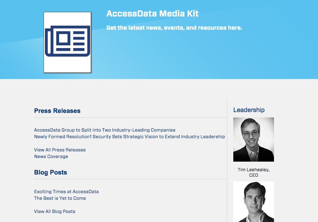 AccessData media kit