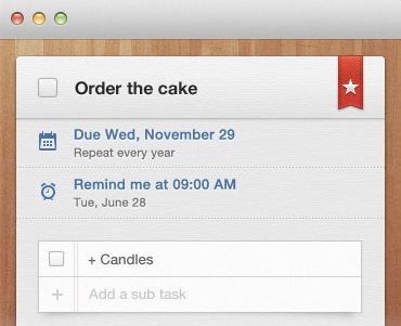 Wunderlist reminders