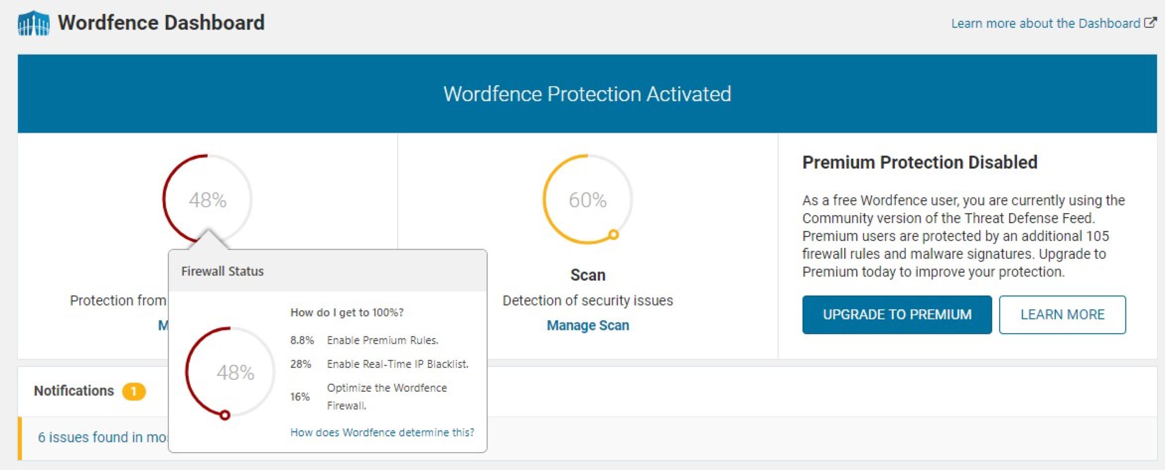 Additional steps to take popup