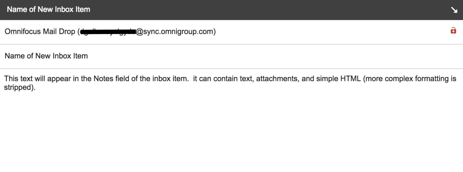 OmniFocus email