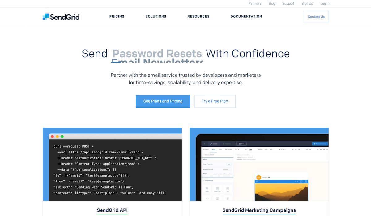 SendGrid Screenshot