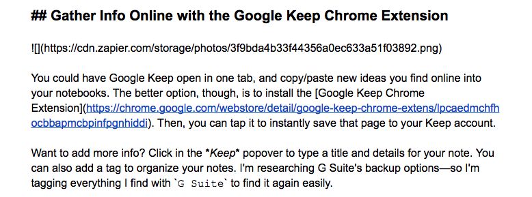 Markdown in Google Docs