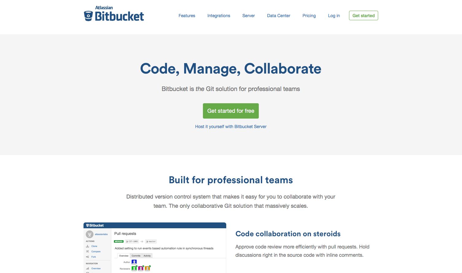 Bitbucket Screenshot