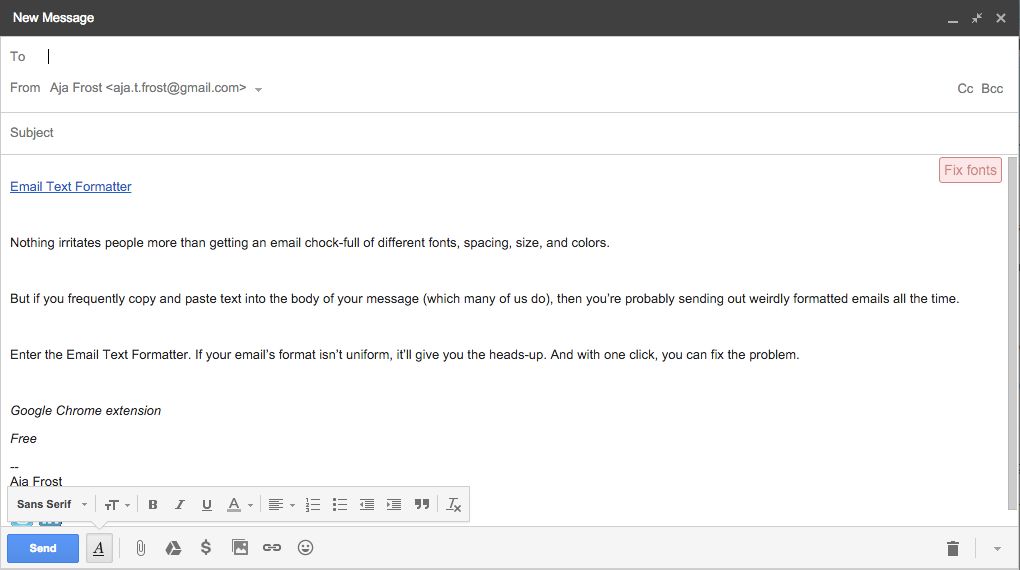 Email Text Formatter