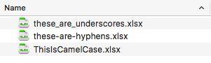 File name examples