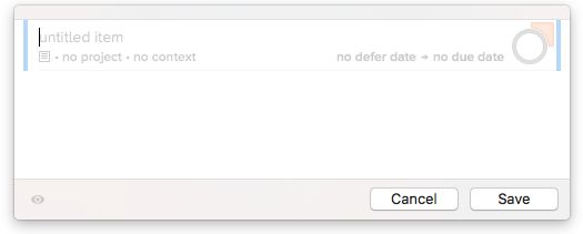 OmniFocus quick entry
