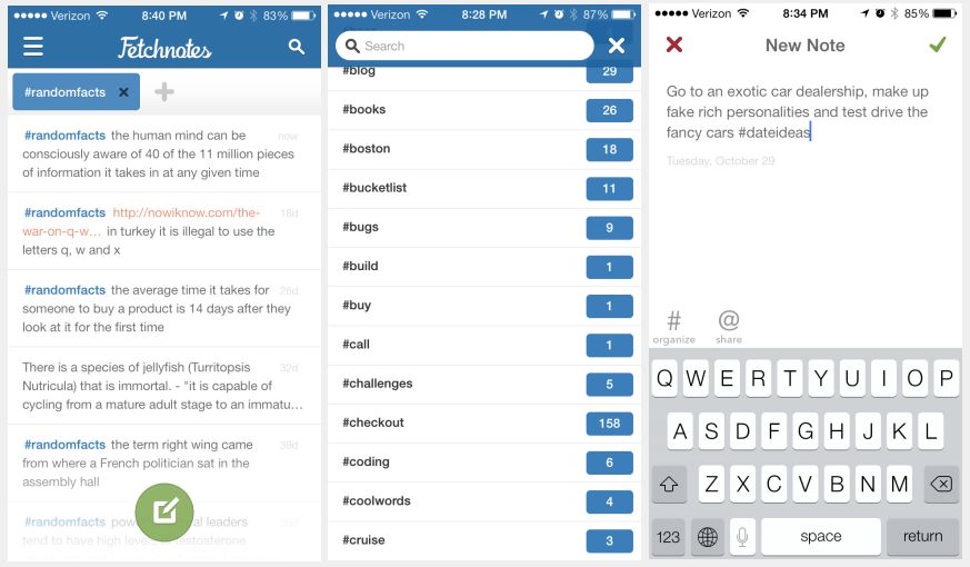 Fetchnotes screenshot