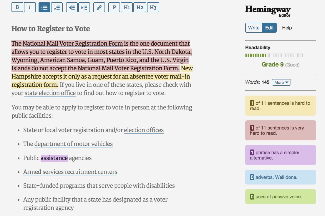Hemingway Editor